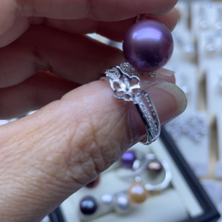 *****戒指银S925镶嵌淡水珍珠