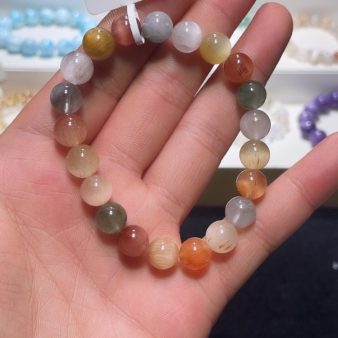 水晶手链未镶嵌彩兔毛9.3