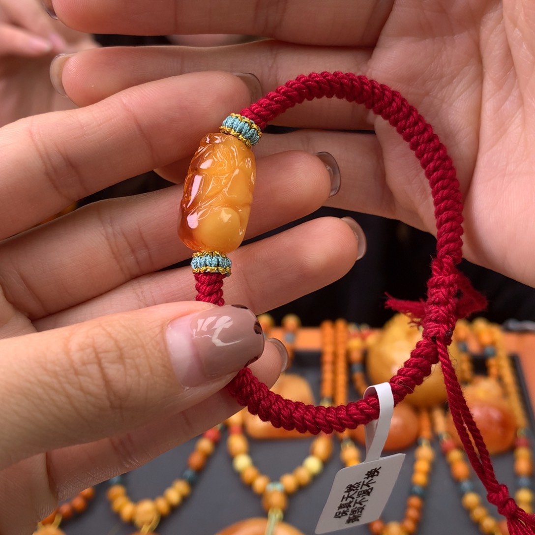 蜜蜡手绳未镶嵌天然