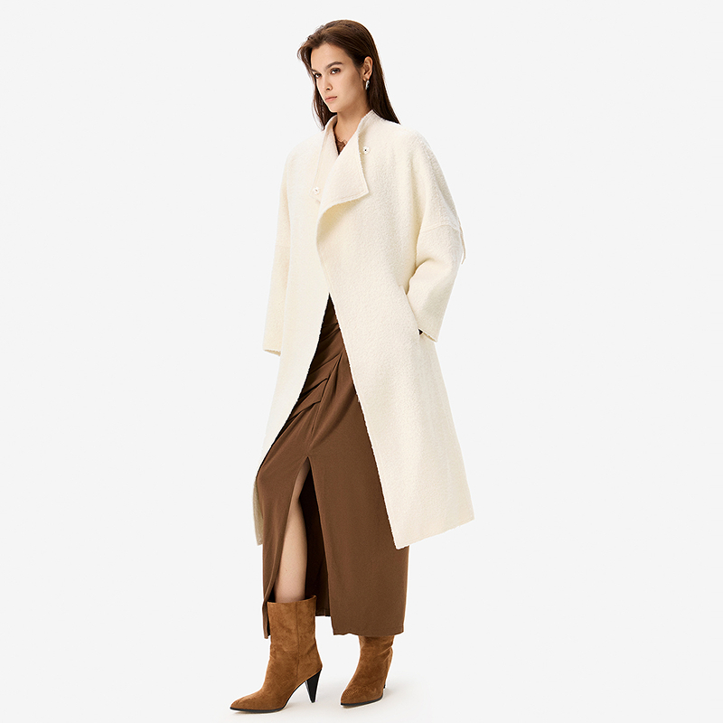 IRO Night 25秋季新款法式白月光纯色流苏感长款大衣