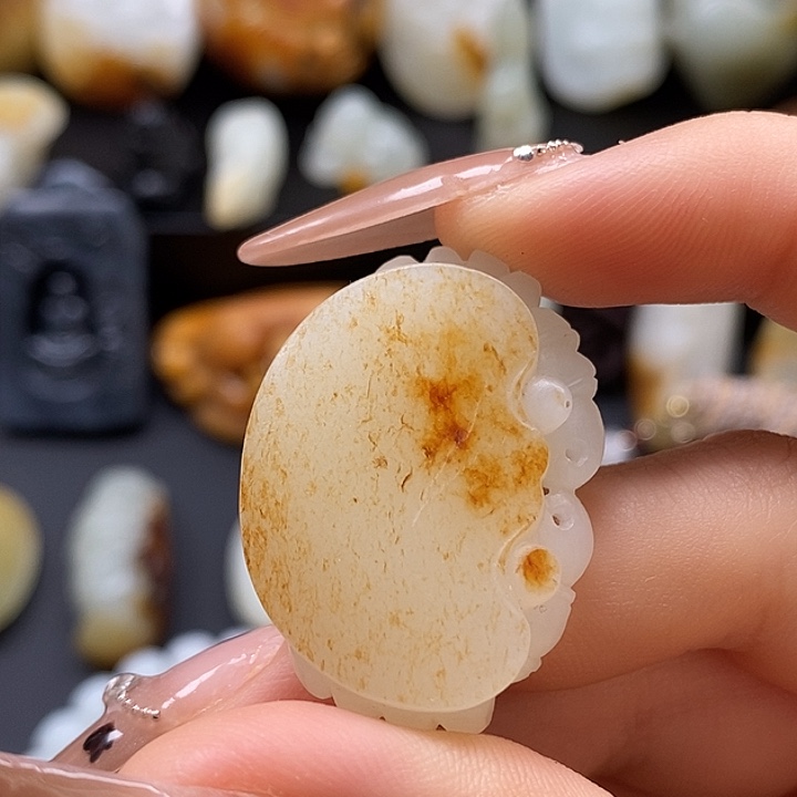 和田玉未镶嵌吊坠(不含链)