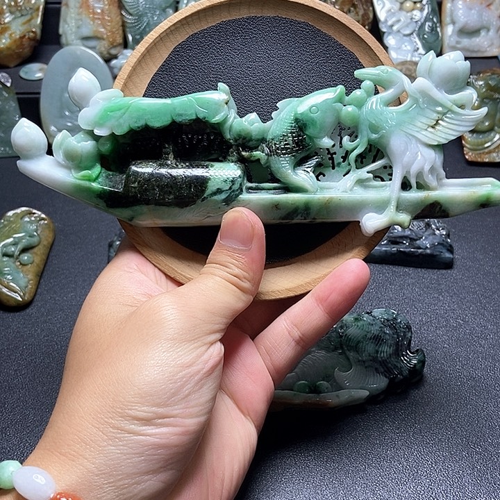 翡翠颈饰未镶嵌翡翠a货