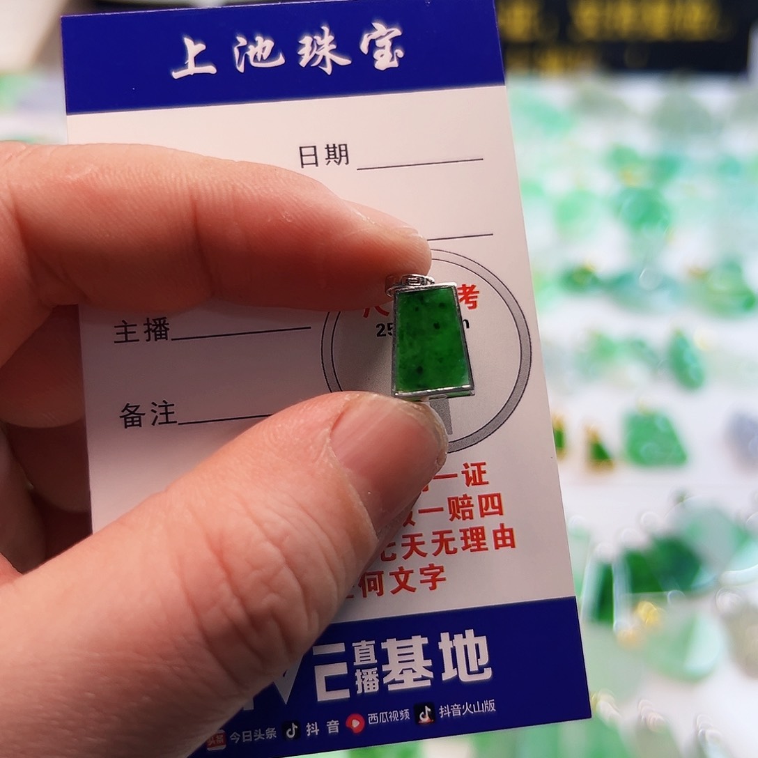 翡翠颈饰18K金镶嵌翡翠