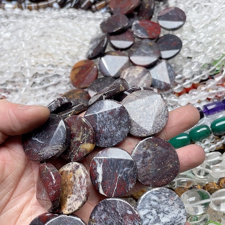 玛瑙/玉髓珠宝半成品合金一条3.0红一丁