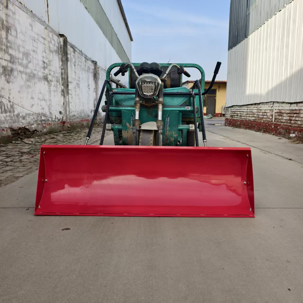 新款三轮车加厚推雪铲可推粮食推粪农用自行焊接1.3米