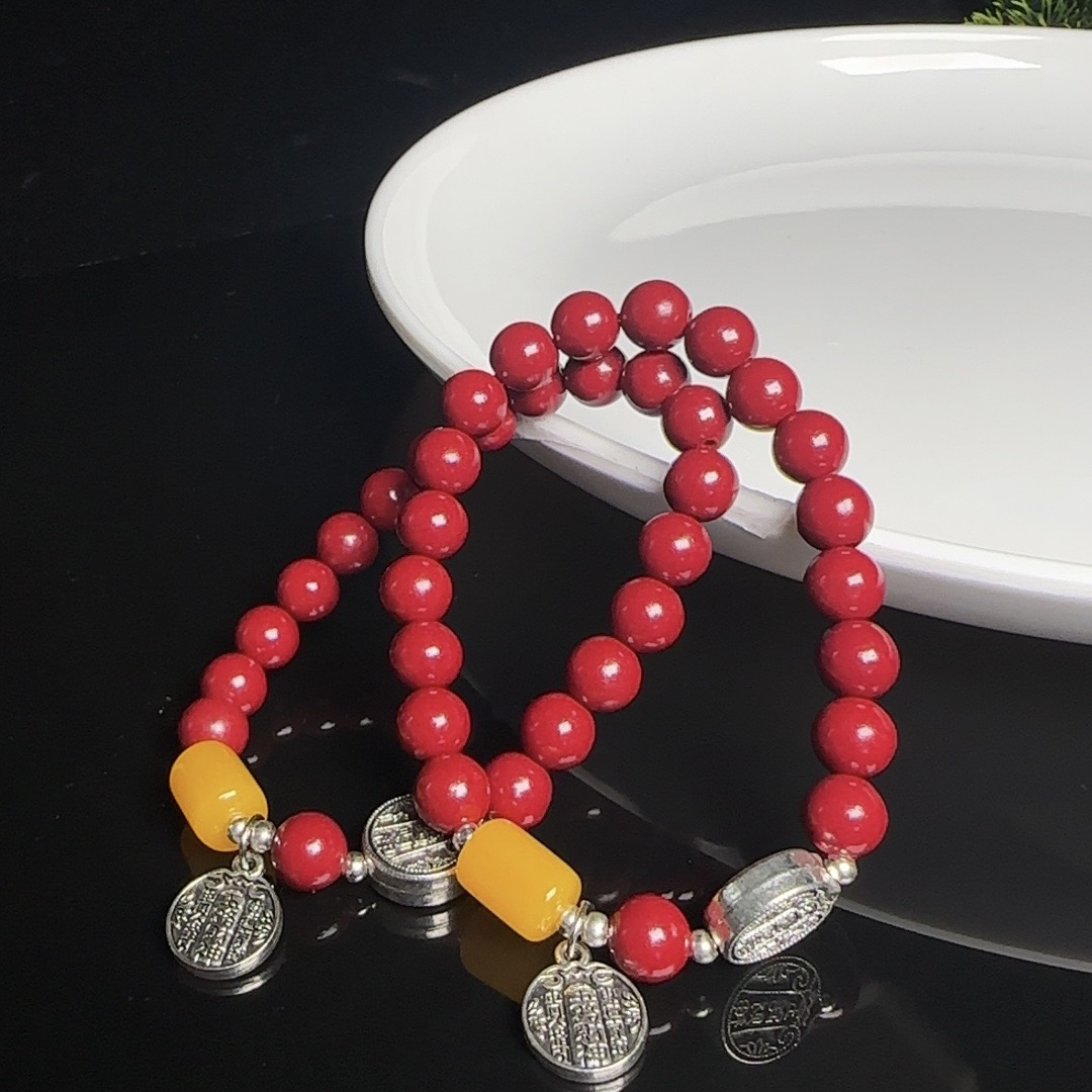 天然辰砂辰纱朱砂手串福袋纳福复古9