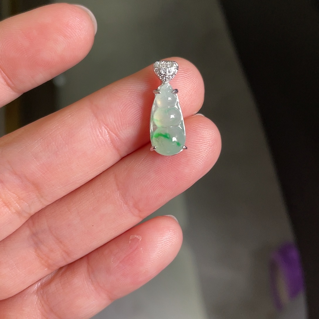 翡翠银S925镶嵌颈饰