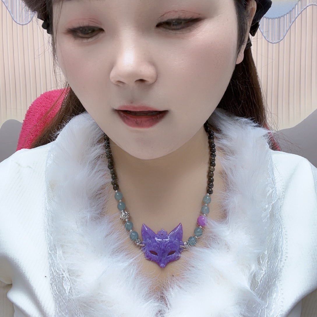 翡翠未镶嵌颈饰项链