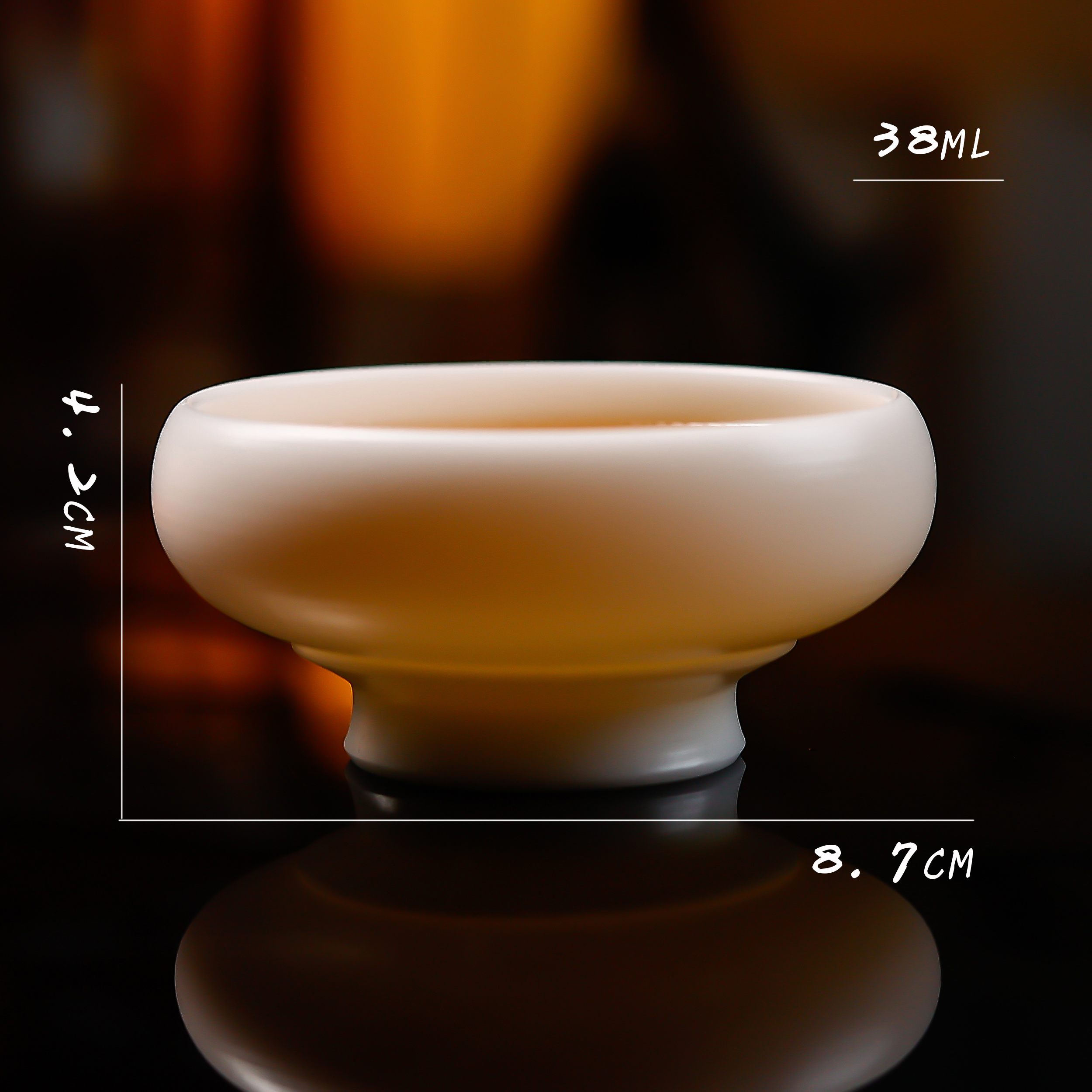 徐福坤系列/手工拉胚/暖玉素烧/主人杯/38ml