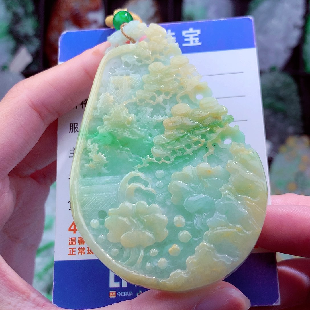 翡翠未镶嵌颈饰天然