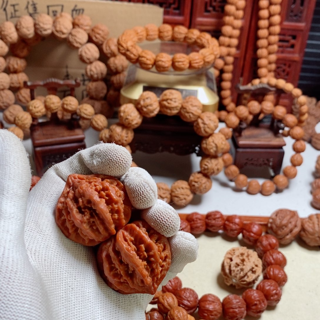 文玩核桃手串浮***生尺寸34