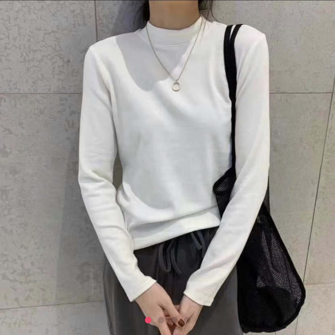 小个子冬季小中领抓绒打底衫102