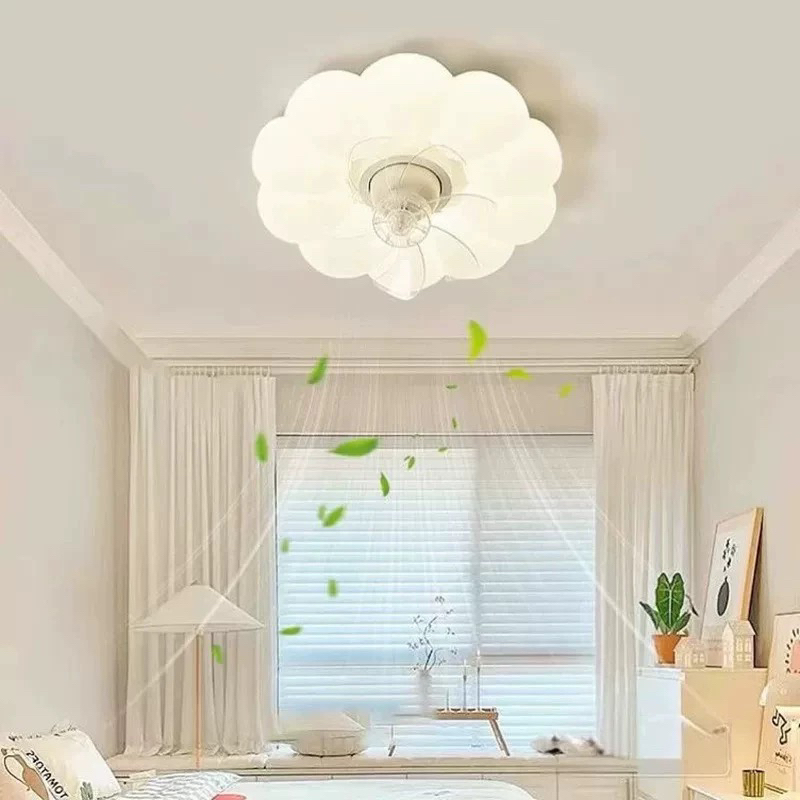 奶油风卧室灯吸顶灯吊扇灯儿童房餐厅主卧风扇电风扇2025年新款
