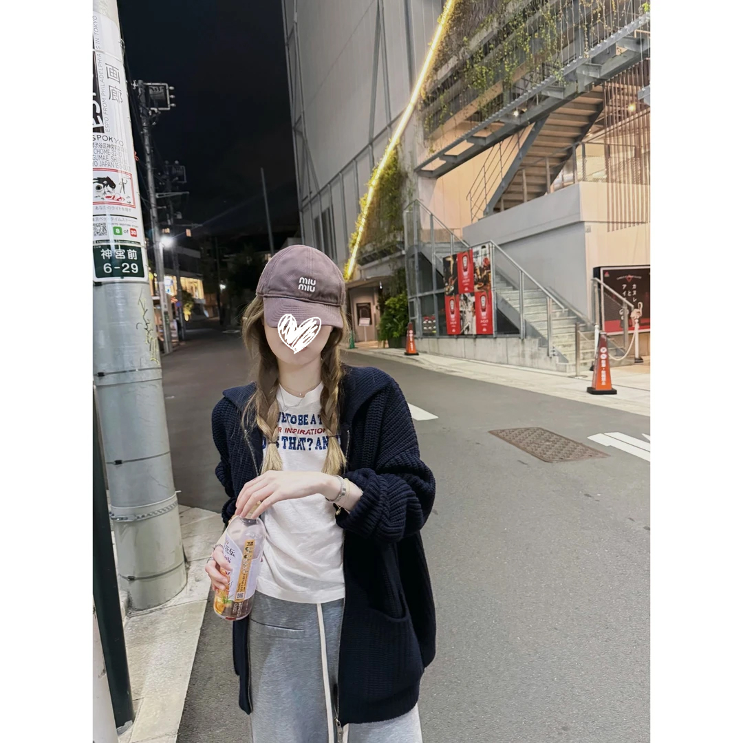藏青色/黑色/米白拉链毛衣上衣