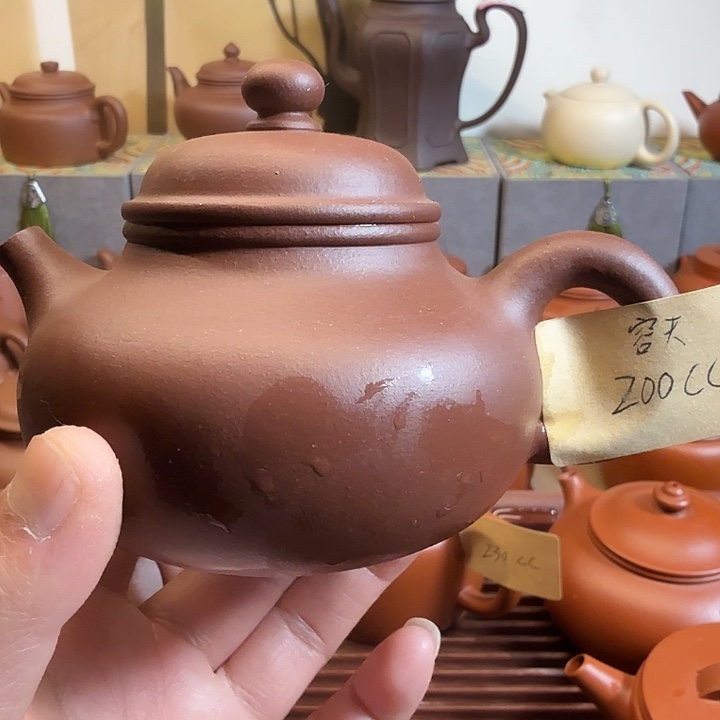 茶杯紫砂全手工紫泥200cc容天