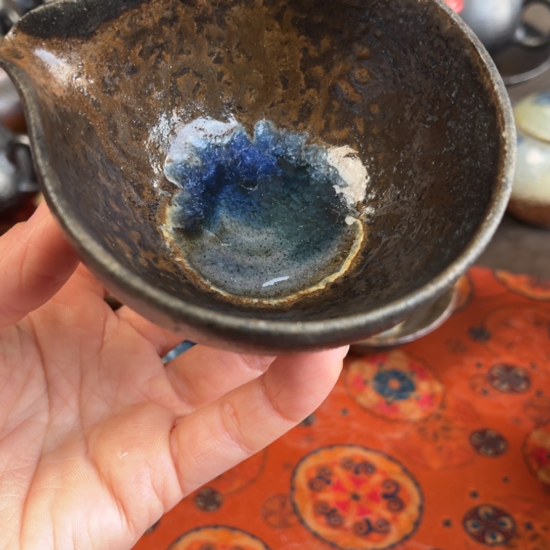 土***质柴烧茶器主人杯杯柴烧