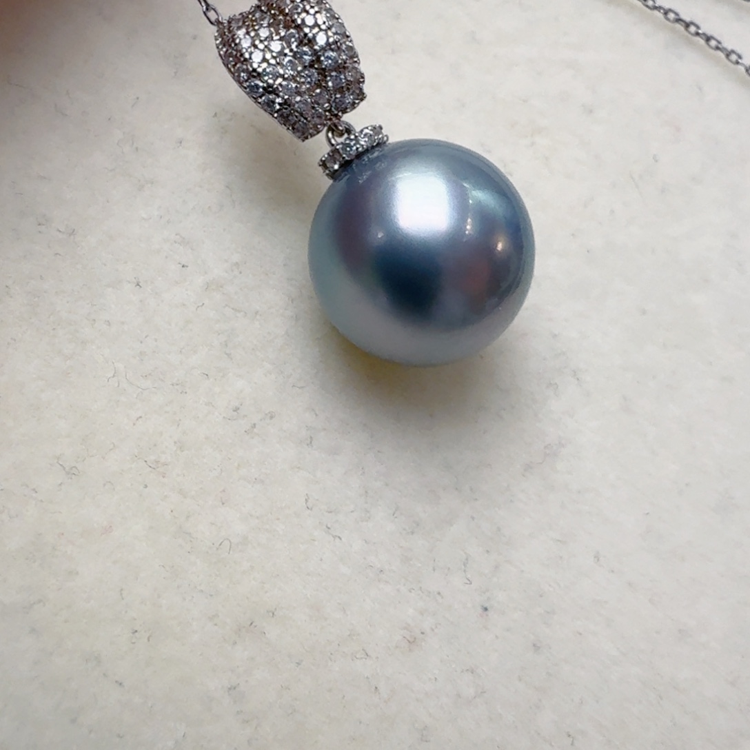 银S925镶嵌颈饰海水珍珠@@hd239