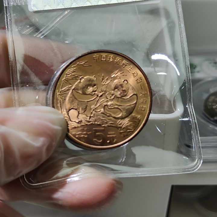 大熊猫纪念币一枚 轻微氧化