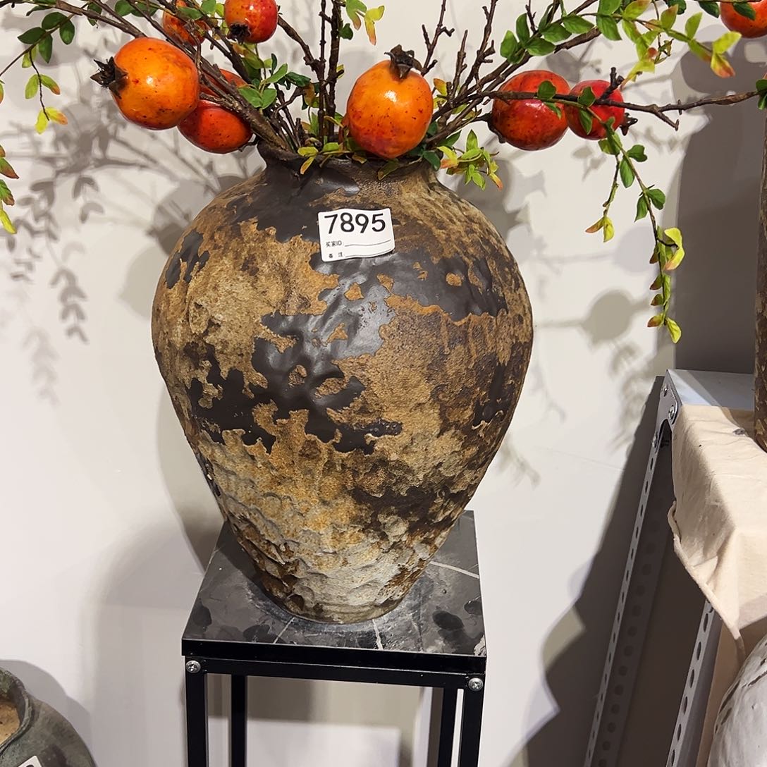 瓶z*j7895高38口11陶瓷花瓶无孔