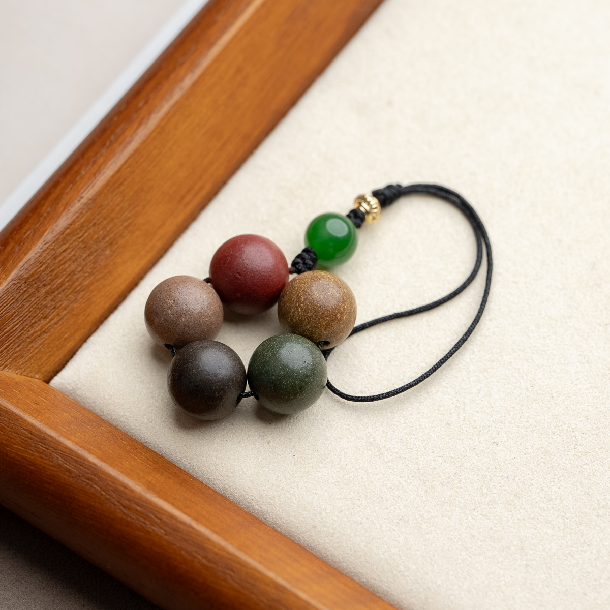 五行合香珠11mm+手机挂挂件非遗工艺国潮原创新中式文玩