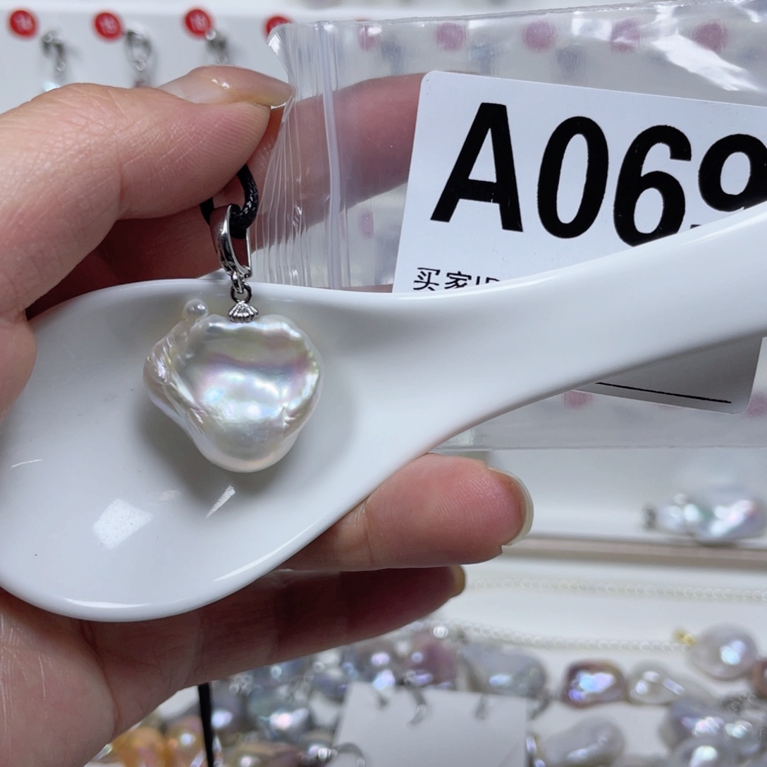 淡水珍珠巴洛克银S925镶嵌