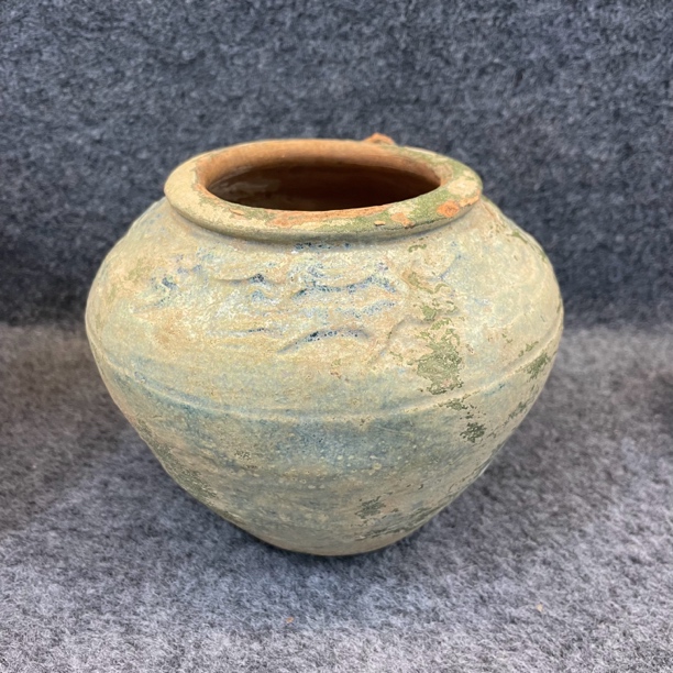 手工粗陶复古侘寂风花瓶水培花器家居装饰摆件