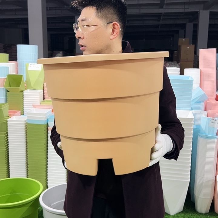 正品蓝莓盆口39高33卡其色3只无托