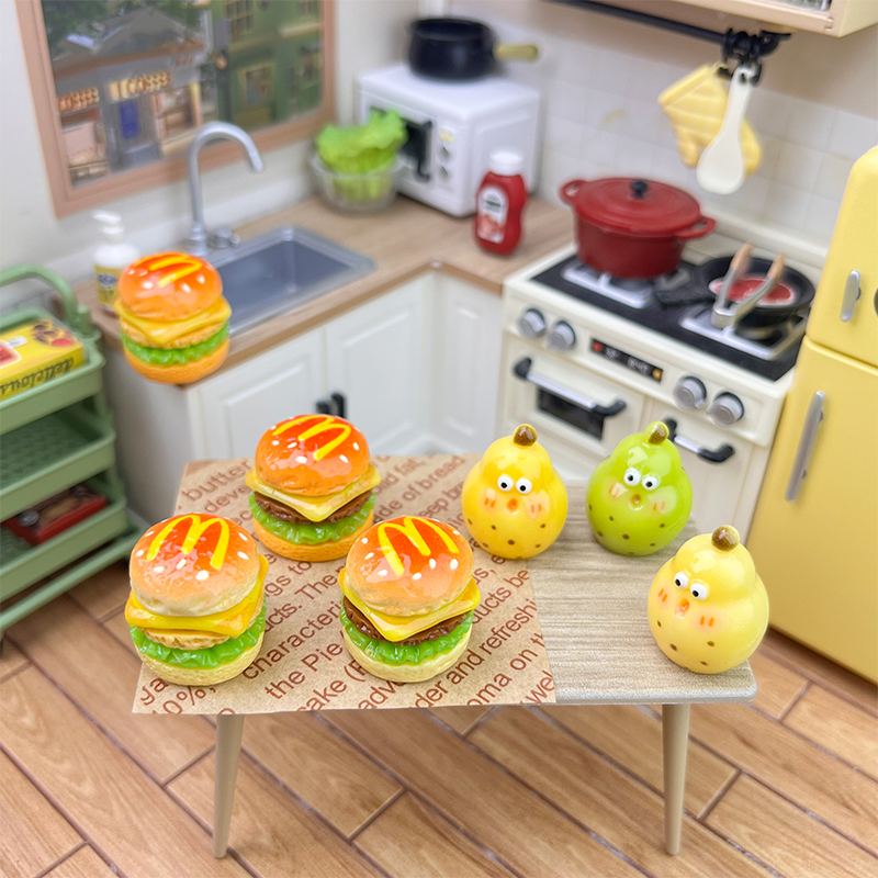 【元元精选—小汉堡】手工diy树脂食玩配件创意摆件奶油胶饰品