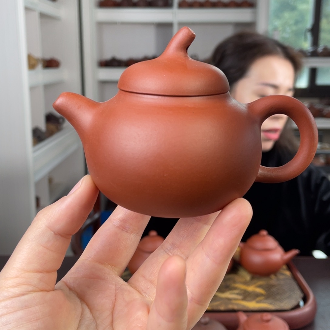 紫砂茶壶红清水茄瓜160cc