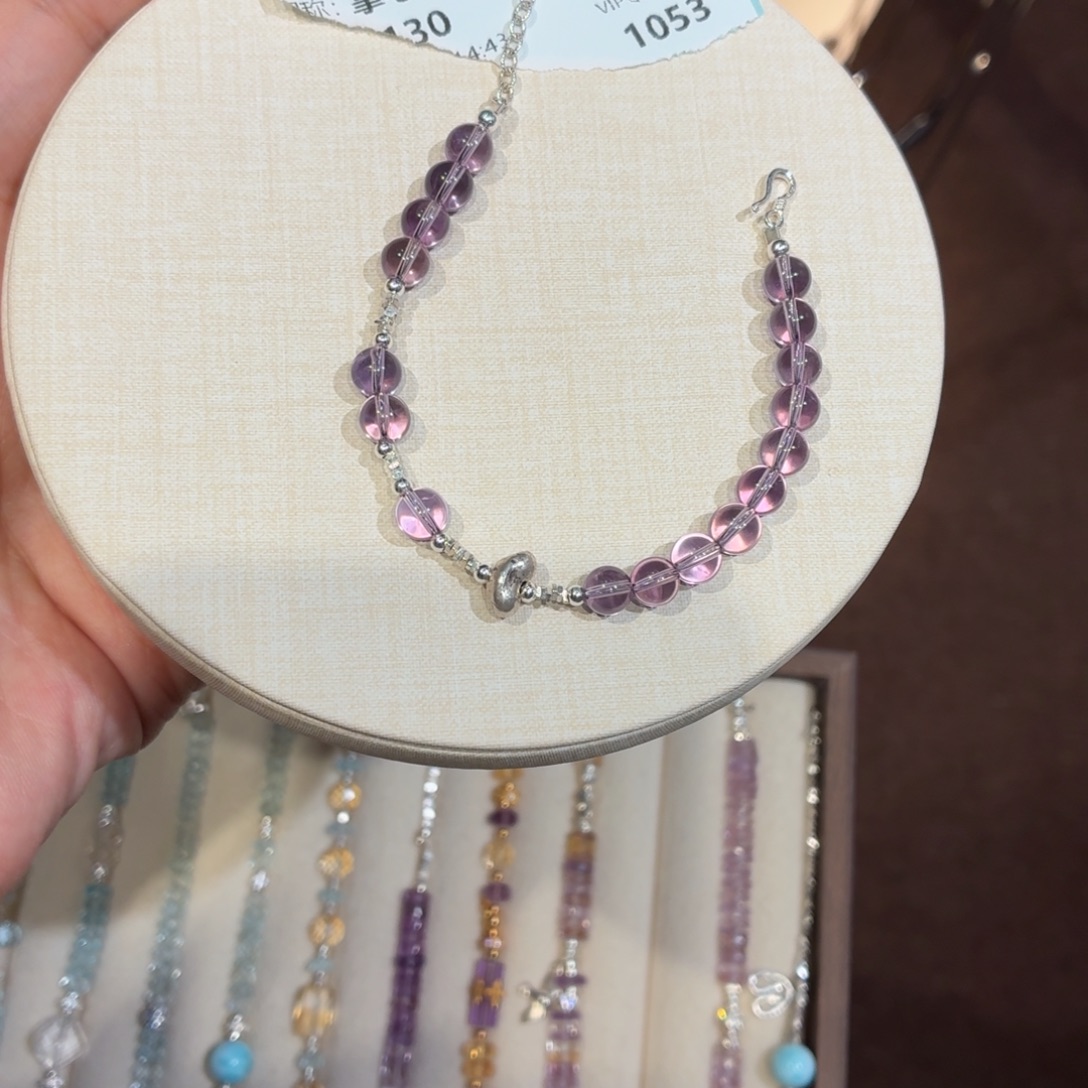 掌***️925银925银紫水手链