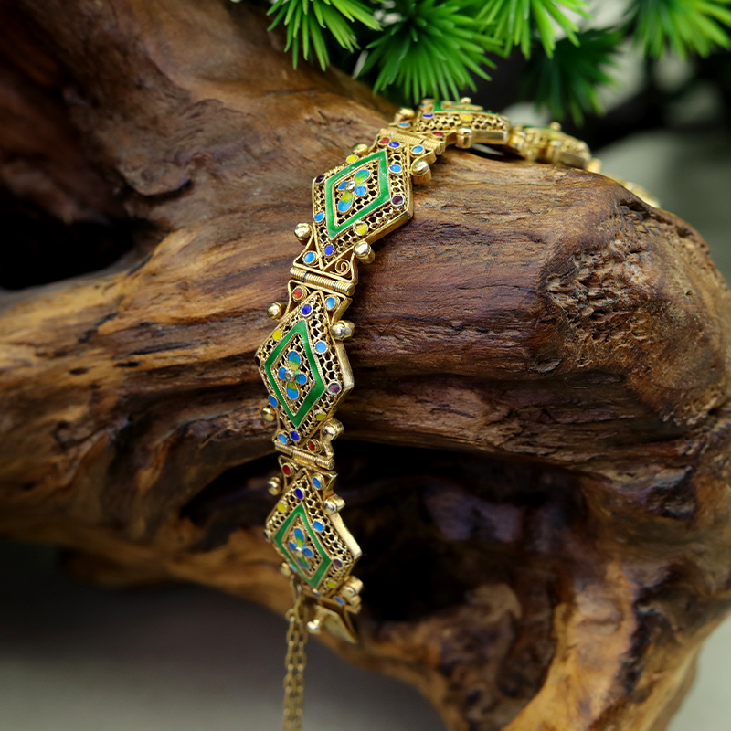 ZQ非遗技艺花丝镶嵌手链