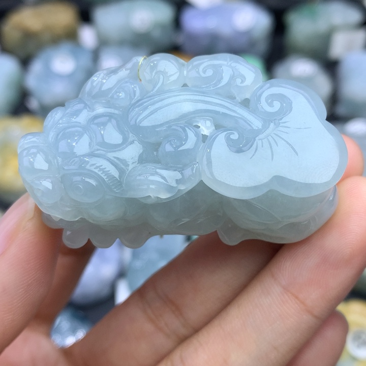 翡翠颈饰未镶嵌天然缅甸翡翠