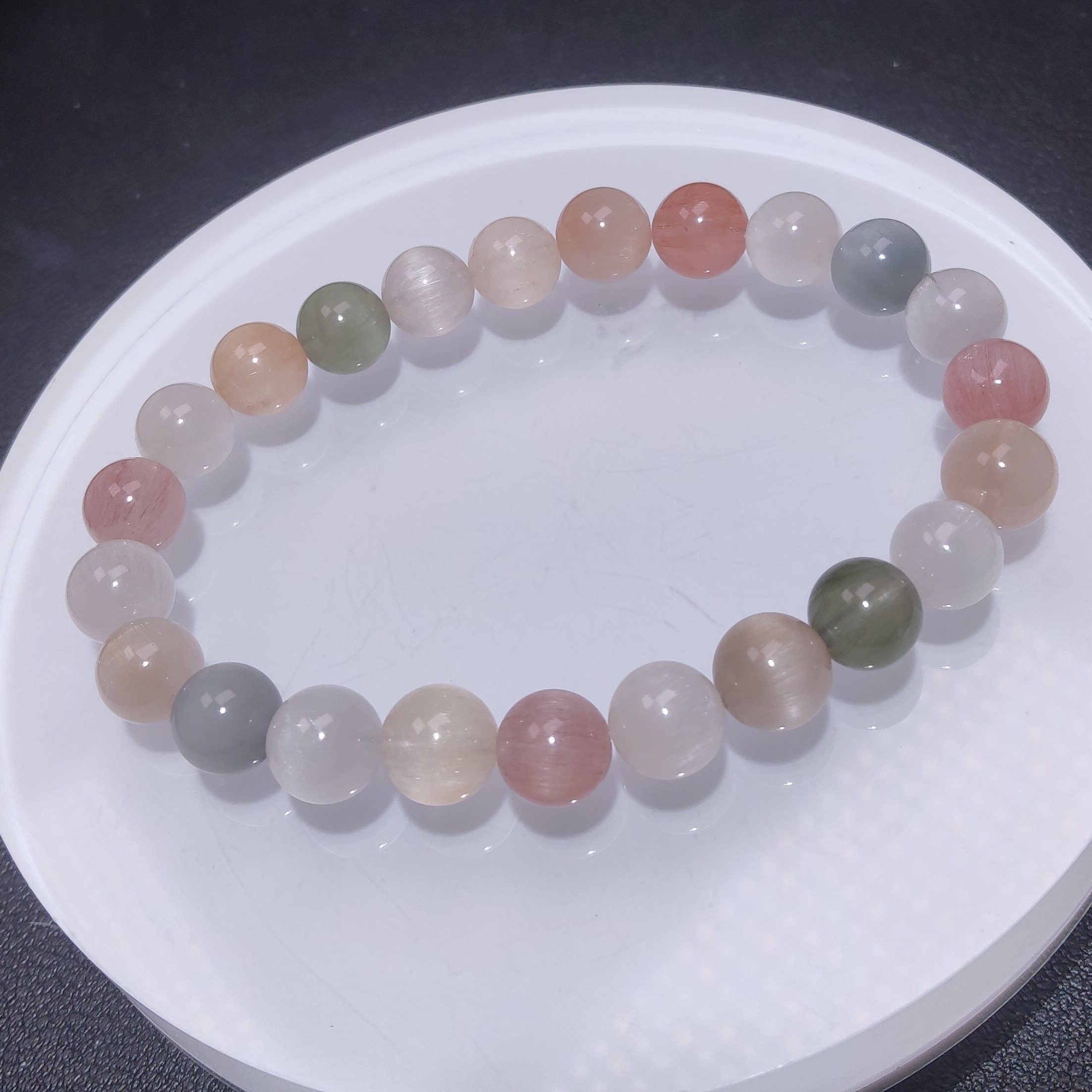 天然彩兔毛水晶7++