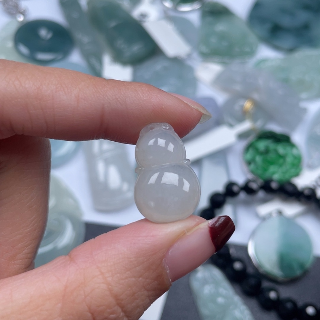 翡翠颈饰未镶嵌纯天然a货缅甸翡翠包邮