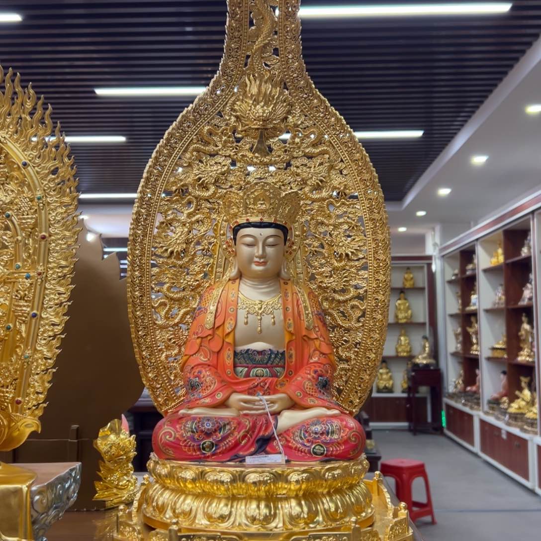 黄铜19寸金刚座毗卢观音