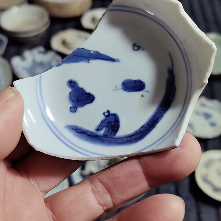 瓷片青花影青杯垫标夲