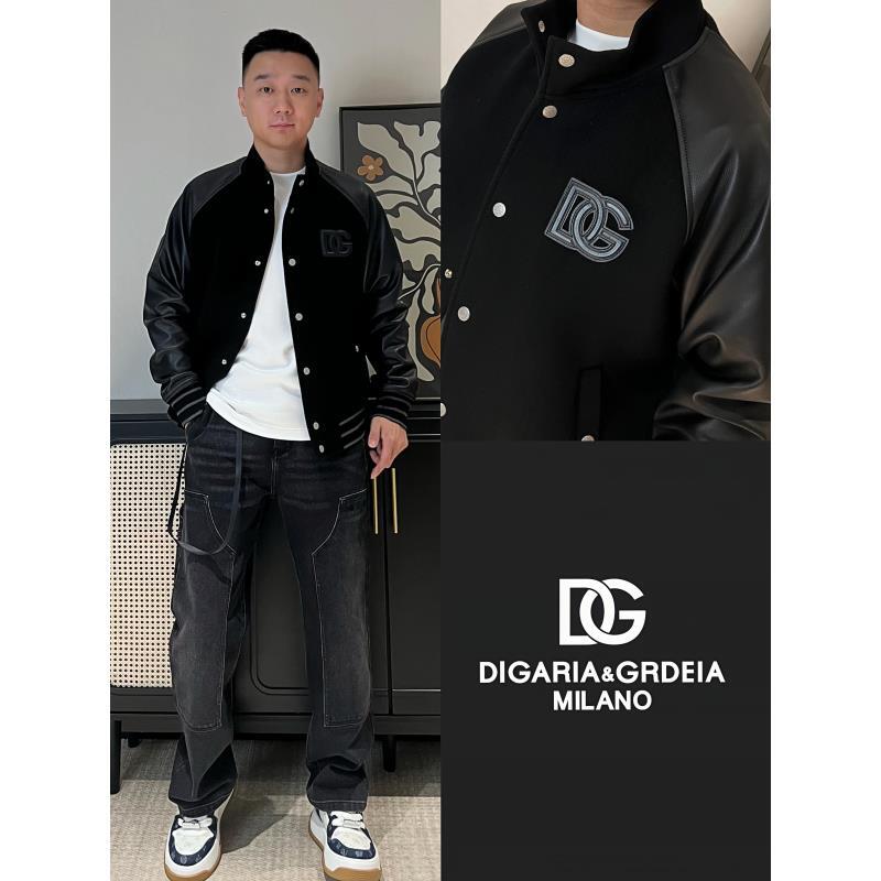 DG迪噶雅《国际行》2025秋男士高档轻奢拼皮时尚显瘦休闲小羊皮夹克