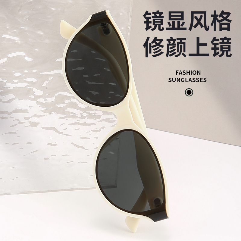 目奢猫眼墨镜女款高级感时尚木纹镜腿旅游太阳镜防紫外线男11448