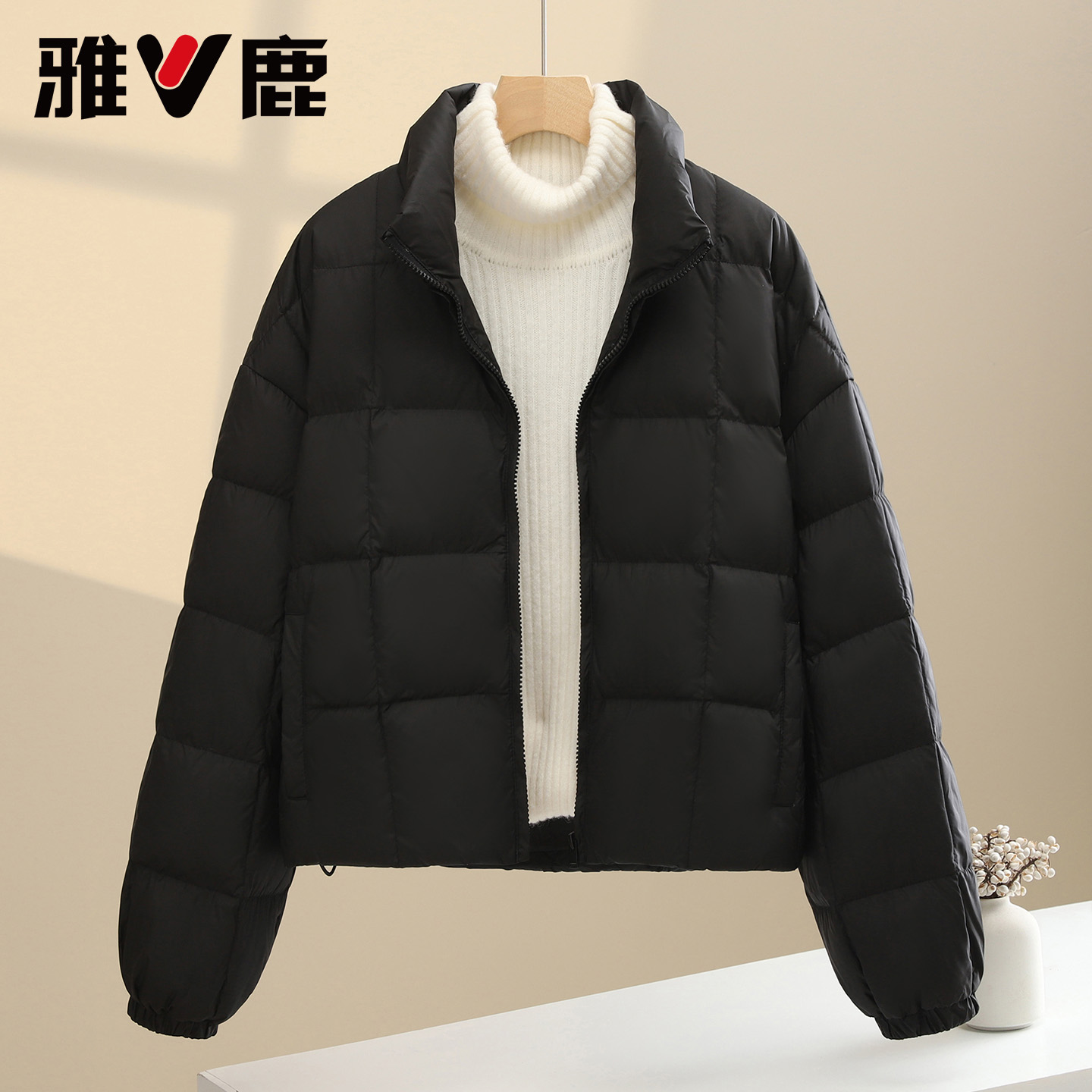 2025年雅鹿冬季加厚短款羽绒女款短款百搭保暖羽绒服YD501Z07080