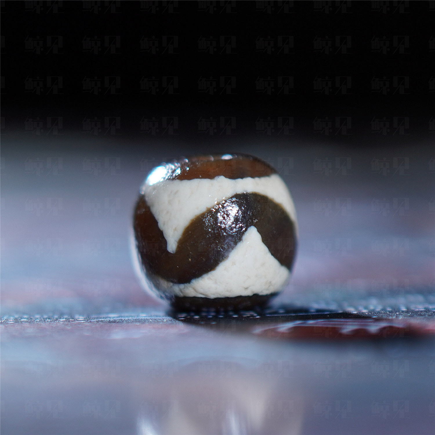 鲸见天然台珠天珠玛瑙三眼虎牙老型珠百香金刚星月菩提文玩配饰珠