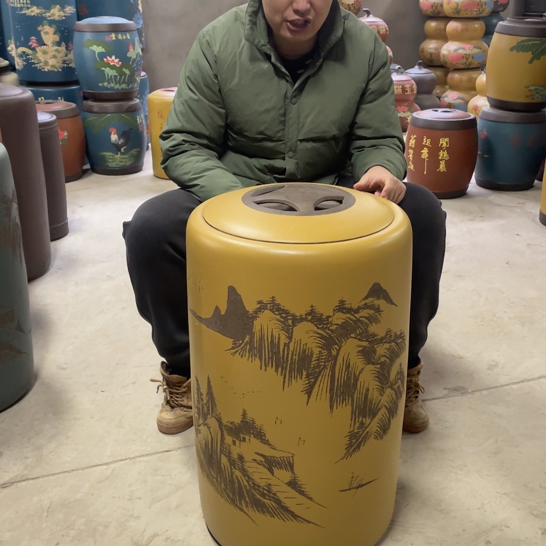 宜兴原矿紫砂茶叶罐