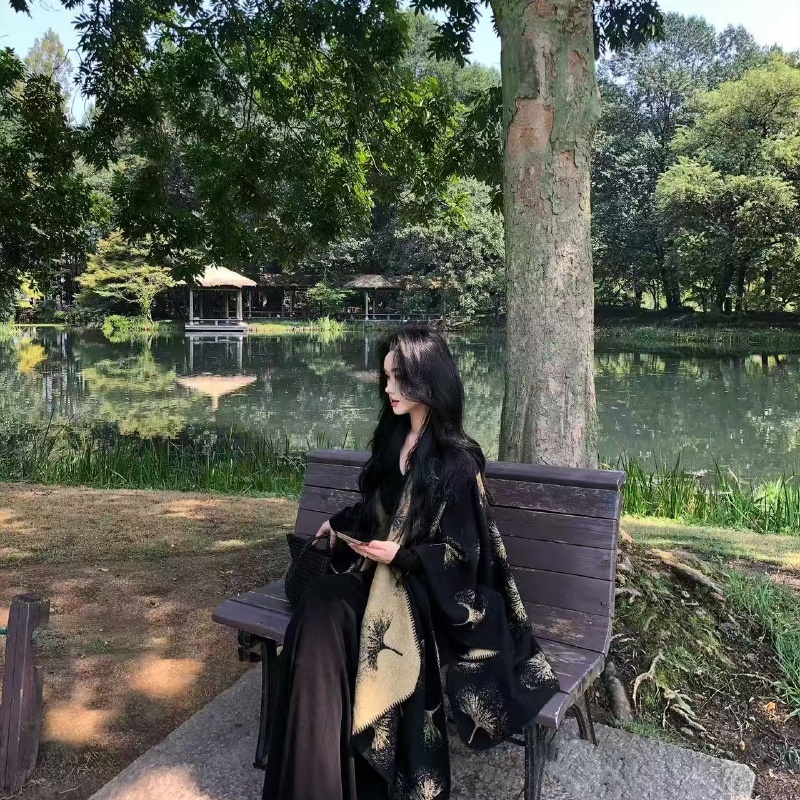 米满满-珂珂严选（11001#）气质中国风印花重工长裙 （裙长130配kc