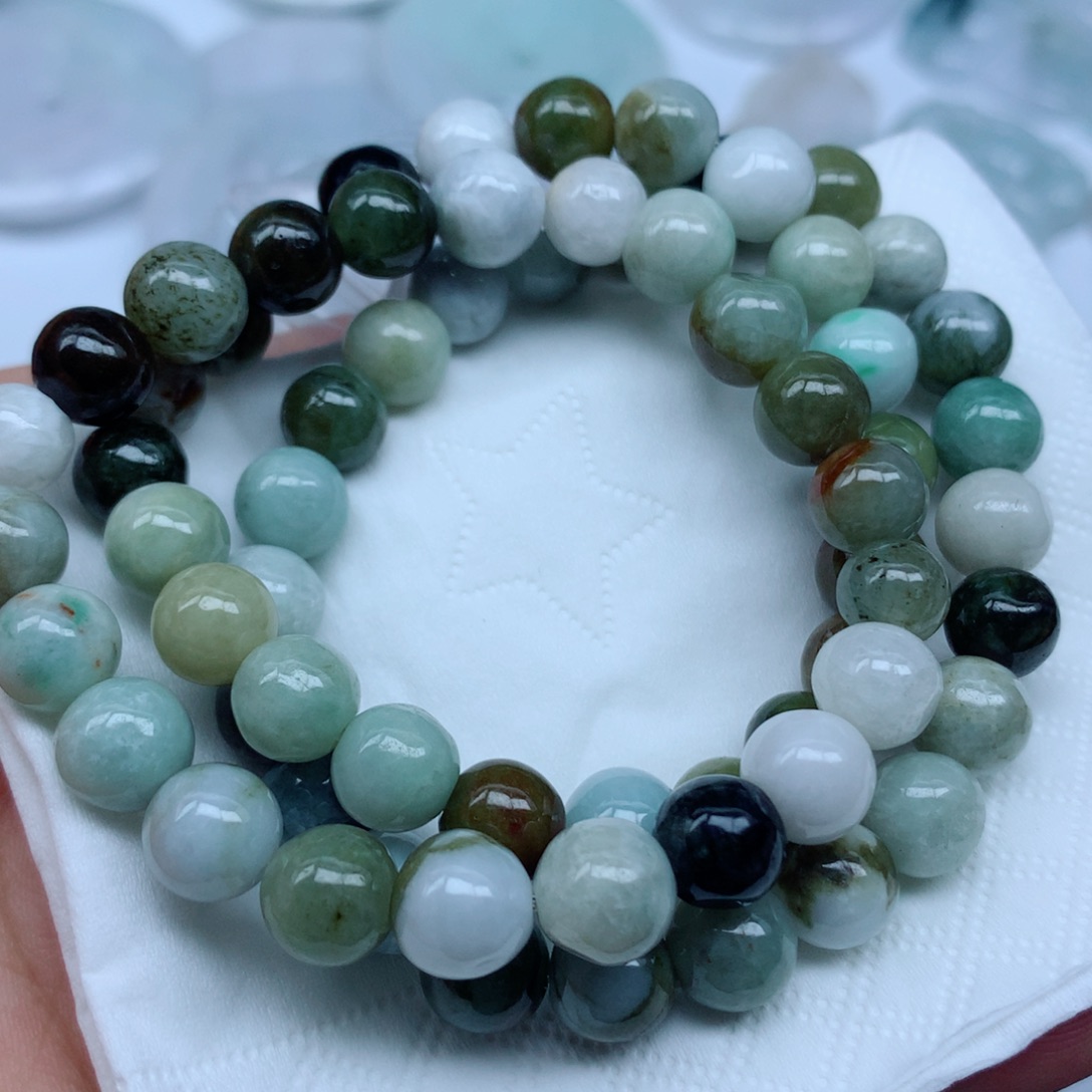 翡翠未镶嵌颈饰珠子翡翠