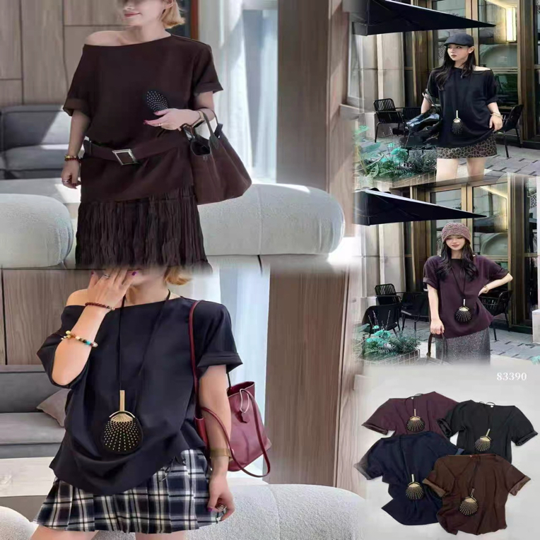 南油特价斜肩大T