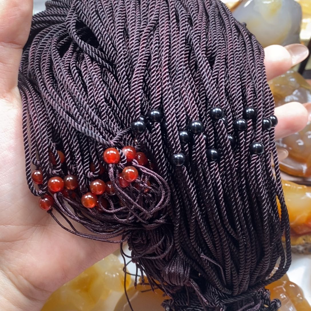 玛瑙/玉髓未镶嵌颈饰玛瑙珠串绳