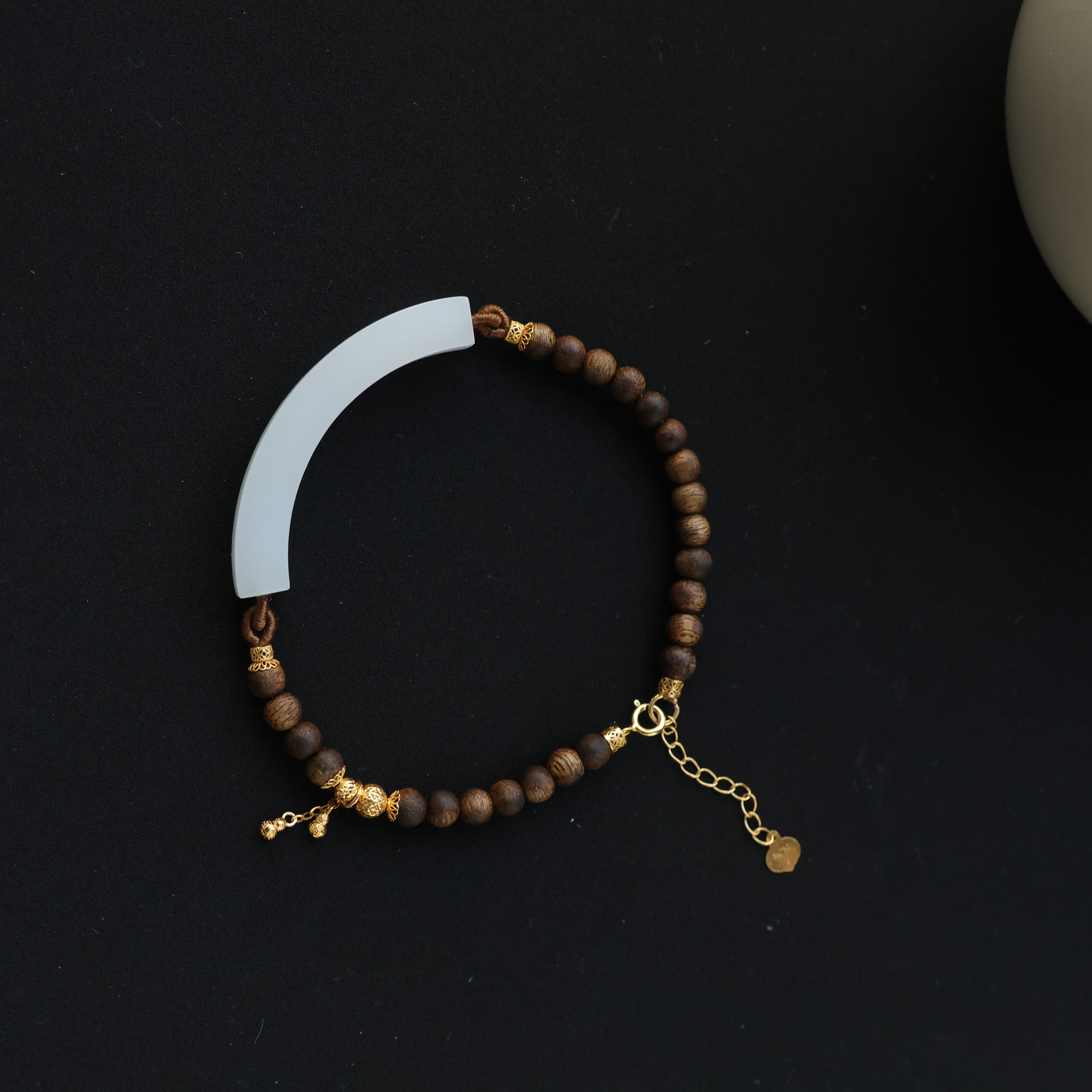 徐行 | 严选精品高白和田玉顶俄羊脂白玉奇楠沉香手串