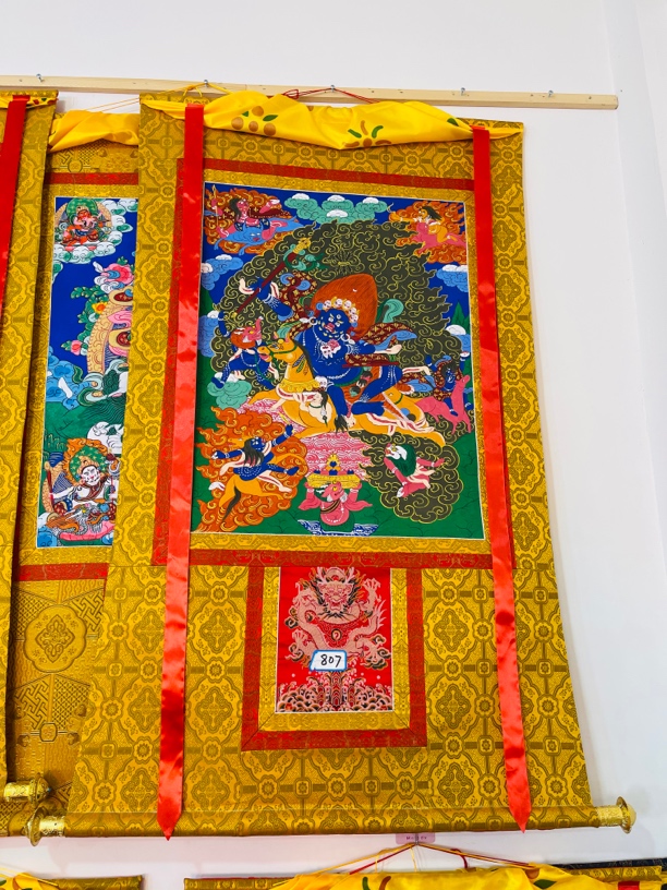 热贡精品唐卡吉祥天母手绘807