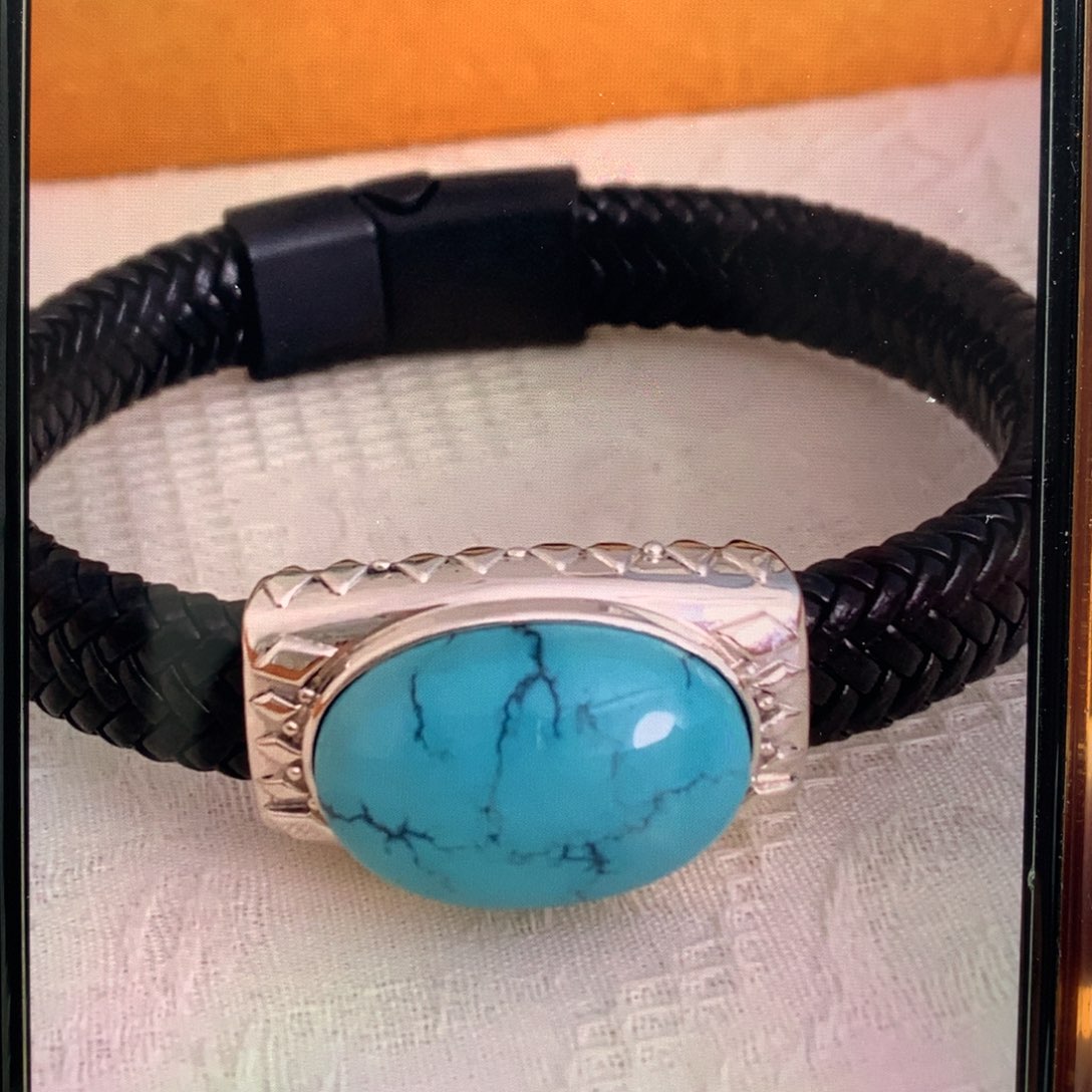 绿松石珠宝奇石银S925镶嵌?**溪