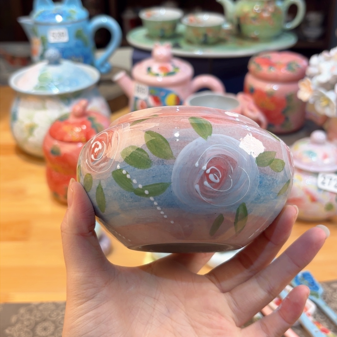 雨**～景德镇手绘高温釉下彩陶瓷茶具