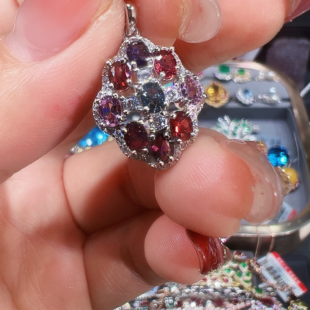 银S925镶嵌尖晶石珠宝半成品